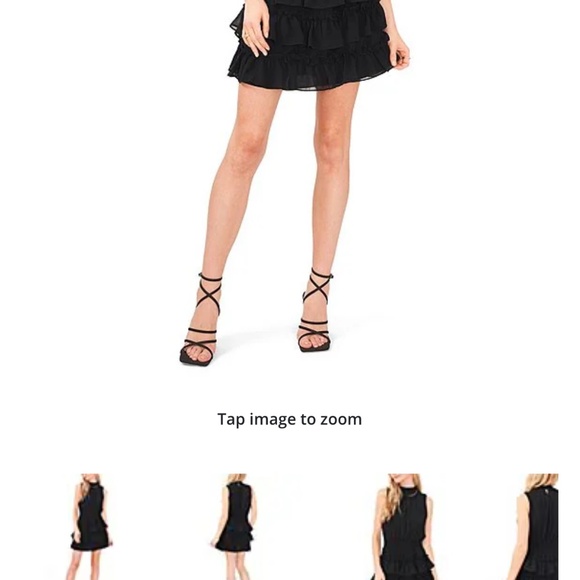 1. State Smocked neck tiered ruffle dress - Picture 3 of 3